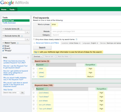 Google-keyword-tool-1 Google Keyword Tool for keyword research