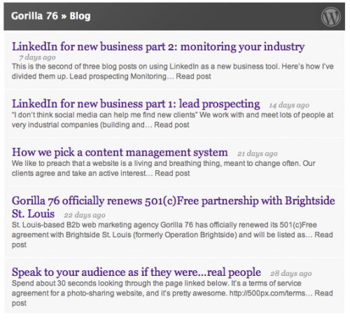 LinkedIn WordPress plug-in