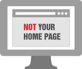 A landing page is not your home page